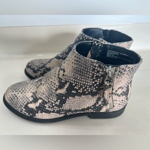 Faux Snakeskin Boots